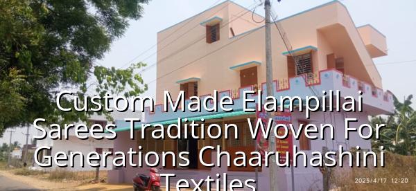 Custom-made Elampillai Sarees - Tradition Woven for Generations | Chaaruhashini Textiles