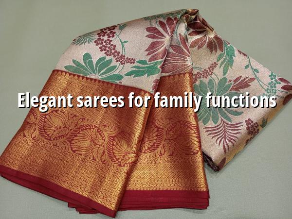 Elegant Sarees for Family Functions | Chaaruhashini Textiles
